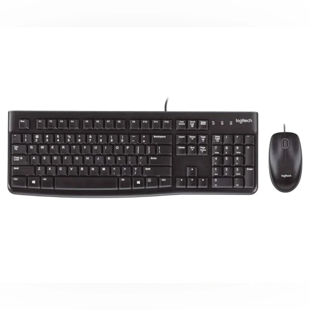 NEW IN BOX Logitech Desktop MK120 Durable Comfortable USB Mouse Keyboard Combo